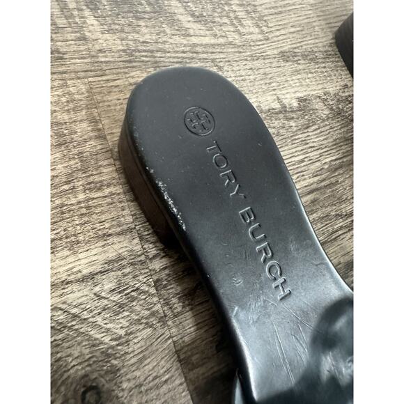 Tory Burch Womens Bombe Miller Slide Sandal Calf Leather Grey Size 7M - Picture 2 of 13